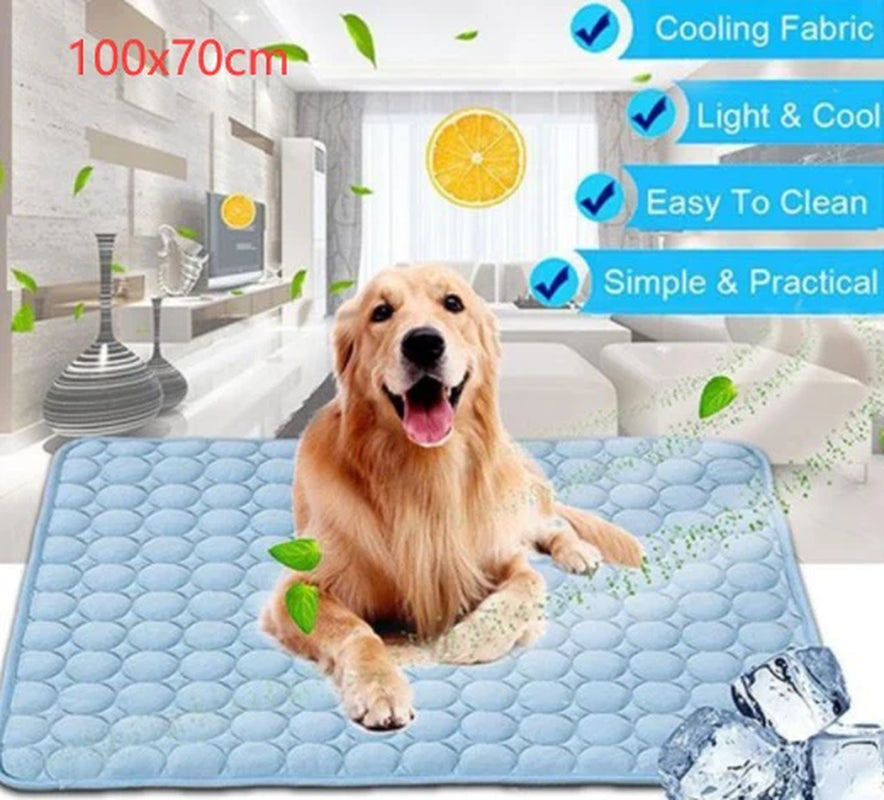 Cooling Ice Silk Pet Nest Pad for Dogs and Cats - Perfect for Summer Comfort